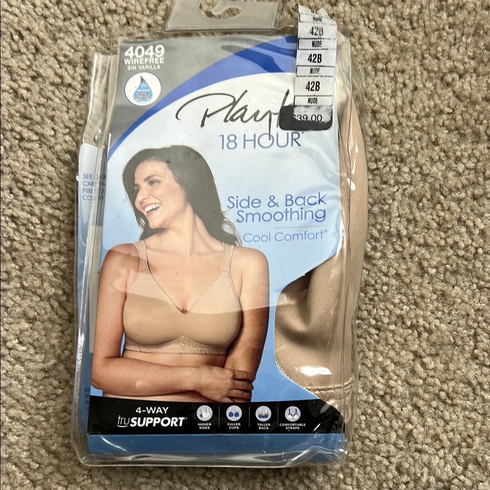 Playtex 18 Hour Side & Back Smoothing Bra - Beige